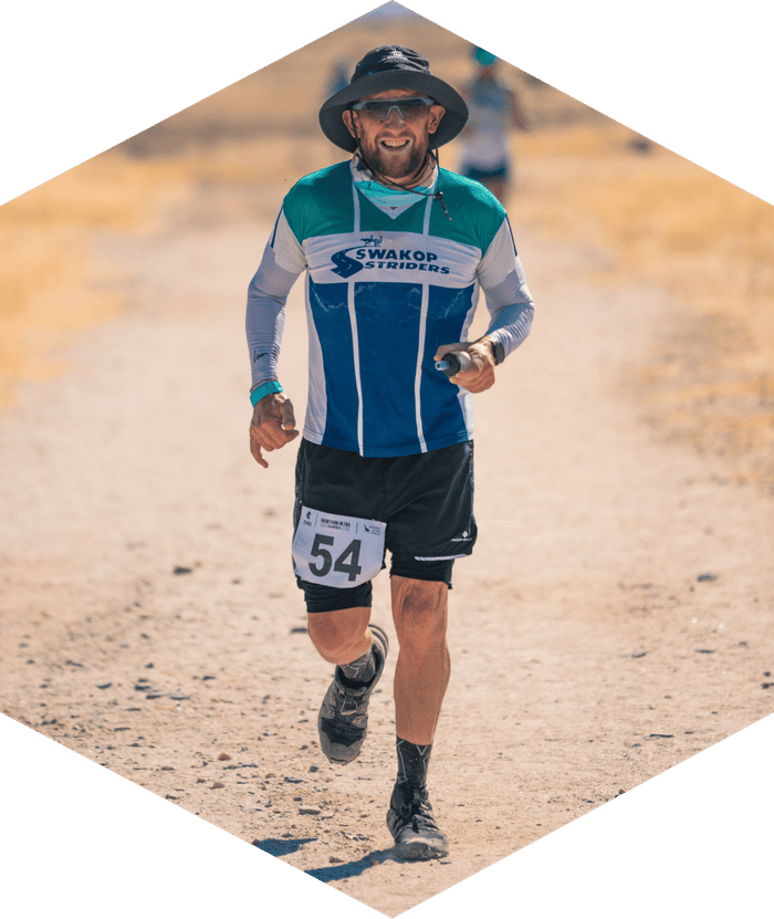 Richard Reid running the Brandberg Backyard Ultra, day loop